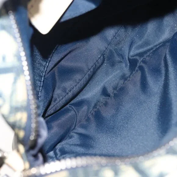 Authentic Christian Dior Trotter Canvas Shoulder Bag Navy - Picture 3 of 16